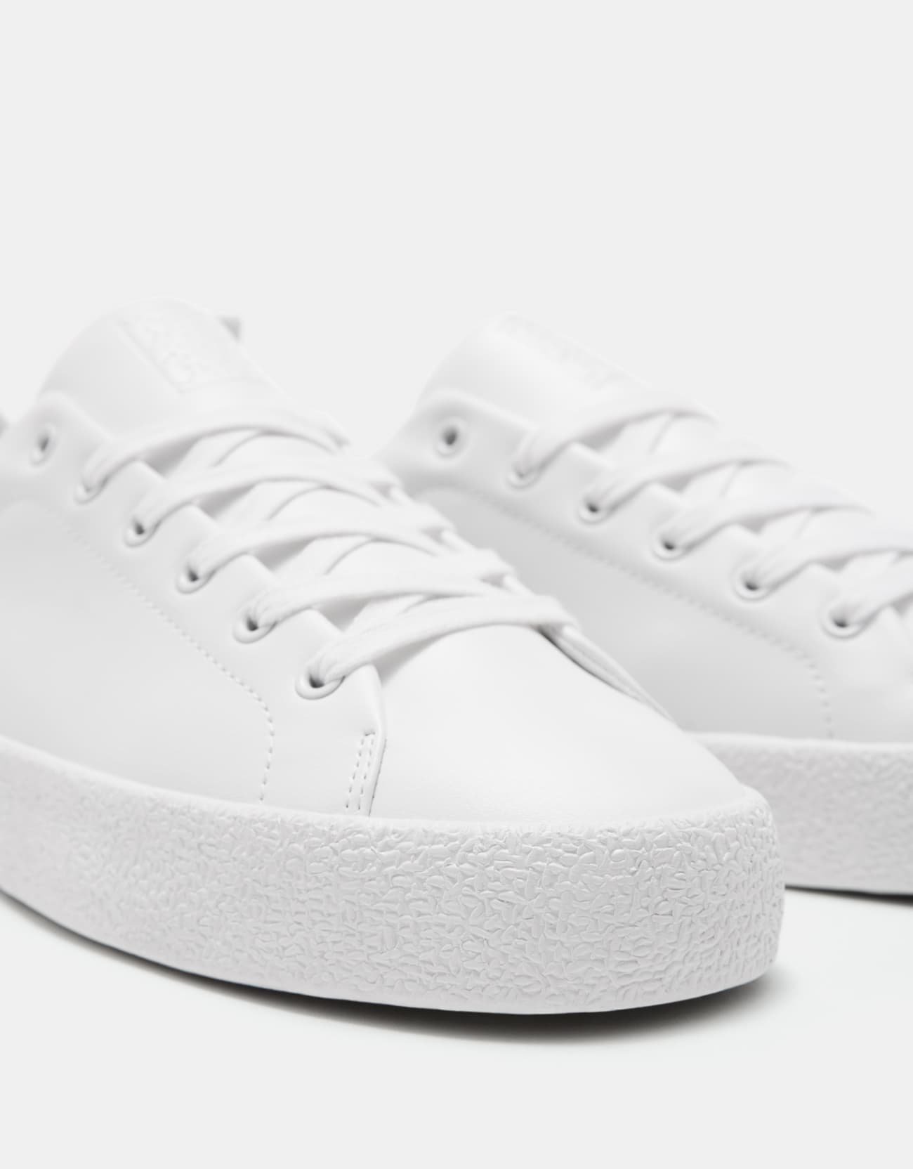 White Textured Sneakers - Image 2