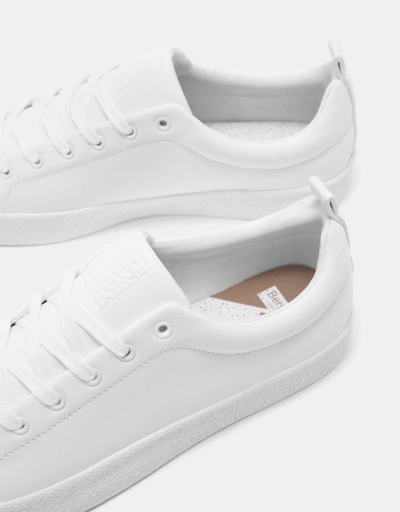 White Textured Sneakers - Image 4